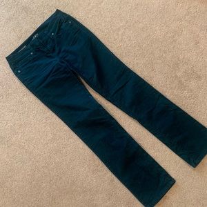 Teal corduroy modern straight leg pants size 25/0